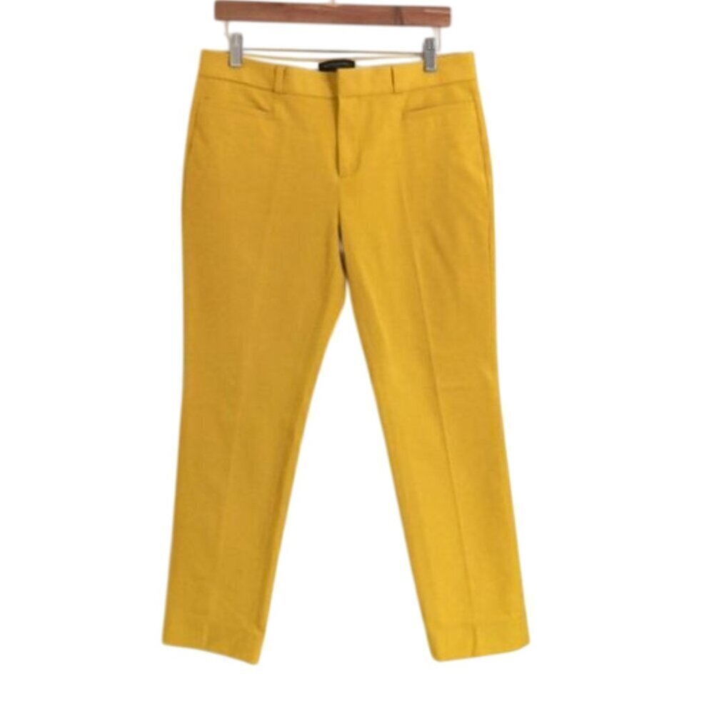 Banana Republic Jackson Fit Mustard Yellow Pants‎ Pockets Size 8